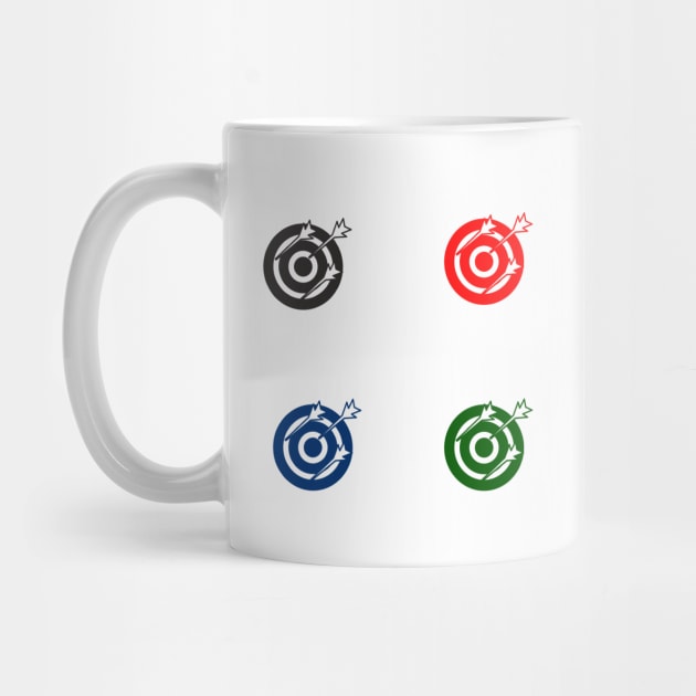 red blue green black target design by Artistic_st